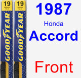 Front Wiper Blade Pack for 1987 Honda Accord - Premium