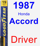 Driver Wiper Blade for 1987 Honda Accord - Premium