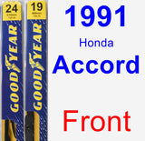 Front Wiper Blade Pack for 1991 Honda Accord - Premium