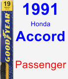 Passenger Wiper Blade for 1991 Honda Accord - Premium