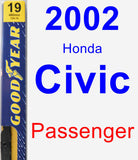 Passenger Wiper Blade for 2002 Honda Civic - Premium