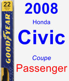 Passenger Wiper Blade for 2008 Honda Civic - Premium