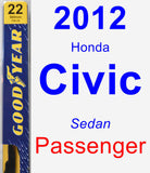 Passenger Wiper Blade for 2012 Honda Civic - Premium