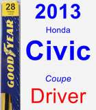 Driver Wiper Blade for 2013 Honda Civic - Premium
