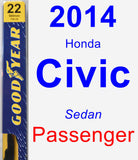 Passenger Wiper Blade for 2014 Honda Civic - Premium