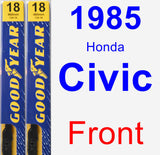 Front Wiper Blade Pack for 1985 Honda Civic - Premium