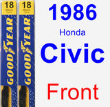 Front Wiper Blade Pack for 1986 Honda Civic - Premium