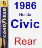 Rear Wiper Blade for 1986 Honda Civic - Premium