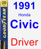 Driver Wiper Blade for 1991 Honda Civic - Premium