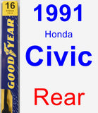 Rear Wiper Blade for 1991 Honda Civic - Premium