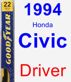 Driver Wiper Blade for 1994 Honda Civic - Premium