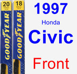 Front Wiper Blade Pack for 1997 Honda Civic - Premium