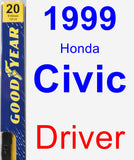 Driver Wiper Blade for 1999 Honda Civic - Premium