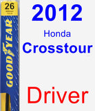 Driver Wiper Blade for 2012 Honda Crosstour - Premium