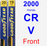 Front Wiper Blade Pack for 2000 Honda CR-V - Premium