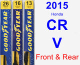 Front & Rear Wiper Blade Pack for 2015 Honda CR-V - Premium
