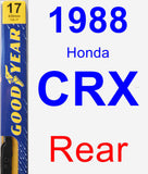 Rear Wiper Blade for 1988 Honda CRX - Premium