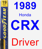 Driver Wiper Blade for 1989 Honda CRX - Premium