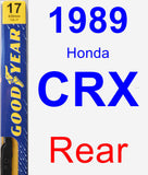 Rear Wiper Blade for 1989 Honda CRX - Premium