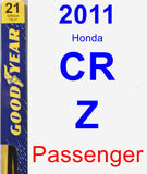 Passenger Wiper Blade for 2011 Honda CR-Z - Premium