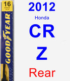 Rear Wiper Blade for 2012 Honda CR-Z - Premium
