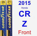 Front Wiper Blade Pack for 2015 Honda CR-Z - Premium
