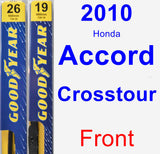 Front Wiper Blade Pack for 2010 Honda Accord Crosstour - Premium