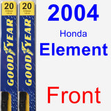 Front Wiper Blade Pack for 2004 Honda Element - Premium