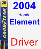 Driver Wiper Blade for 2004 Honda Element - Premium