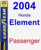 Passenger Wiper Blade for 2004 Honda Element - Premium