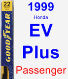 Passenger Wiper Blade for 1999 Honda EV Plus - Premium