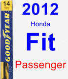 Passenger Wiper Blade for 2012 Honda Fit - Premium