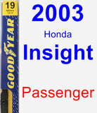 Passenger Wiper Blade for 2003 Honda Insight - Premium