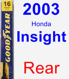 Rear Wiper Blade for 2003 Honda Insight - Premium