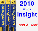 Front & Rear Wiper Blade Pack for 2010 Honda Insight - Premium