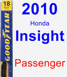 Passenger Wiper Blade for 2010 Honda Insight - Premium