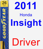 Driver Wiper Blade for 2011 Honda Insight - Premium