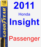 Passenger Wiper Blade for 2011 Honda Insight - Premium