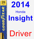 Driver Wiper Blade for 2014 Honda Insight - Premium