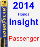 Passenger Wiper Blade for 2014 Honda Insight - Premium