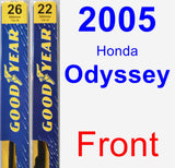 Front Wiper Blade Pack for 2005 Honda Odyssey - Premium