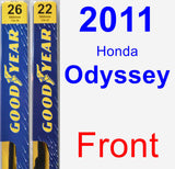 Front Wiper Blade Pack for 2011 Honda Odyssey - Premium