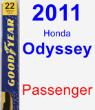 Passenger Wiper Blade for 2011 Honda Odyssey - Premium