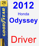 Driver Wiper Blade for 2012 Honda Odyssey - Premium