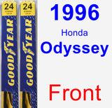 Front Wiper Blade Pack for 1996 Honda Odyssey - Premium