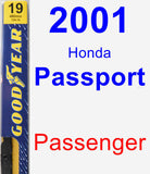 Passenger Wiper Blade for 2001 Honda Passport - Premium