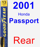 Rear Wiper Blade for 2001 Honda Passport - Premium