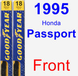 Front Wiper Blade Pack for 1995 Honda Passport - Premium