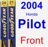 Front Wiper Blade Pack for 2004 Honda Pilot - Premium