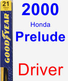 Driver Wiper Blade for 2000 Honda Prelude - Premium